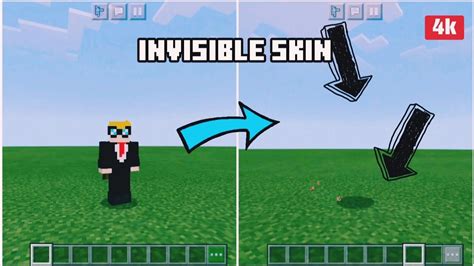 How to get an Invisible Skin in Minecraft Bedrock Edition 2160p - YouTube