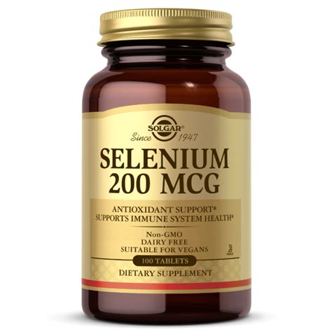 Selenium 200 mcg Tablets - General Health - Solgar