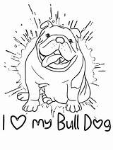 English Bulldog Coloring Pages sketch template