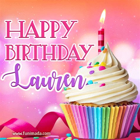 Happy Birthday Lauren - Lovely Animated GIF | Funimada.com