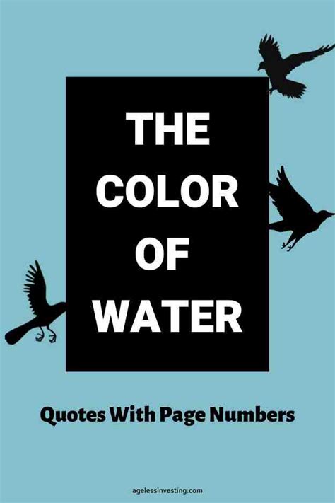 50 The Color of Water Quotes With Page Numbers | Ageless Investing