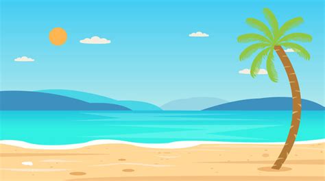 Cartoon Beach Background