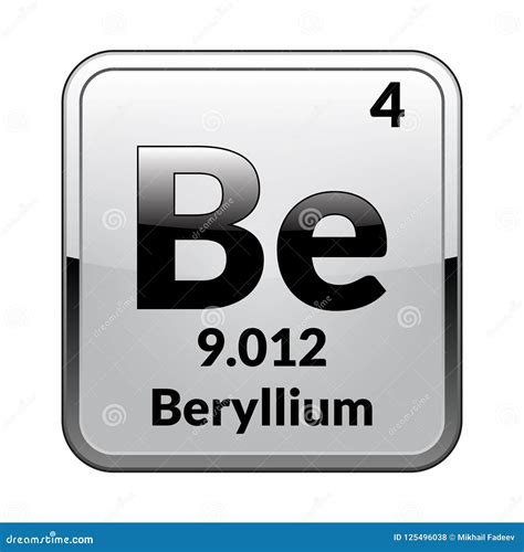 The Periodic Table Element Beryllium.Vector. Stock Vector - Illustration of education, design ...