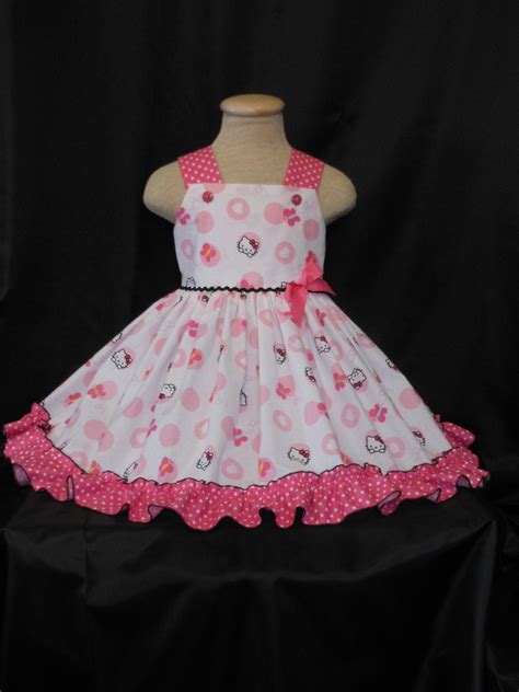 Handmade Unique Hello Kitty Dresses Custom Boutique Girls