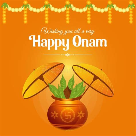 Banner Design of Happy Onam Stock Vector - Illustration of mahabali ...