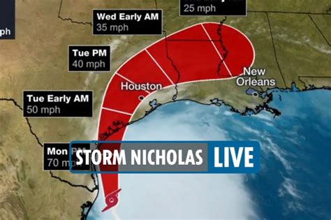 Tropical Storm Nicholas path tracker LIVE – Flash flood warnings ...