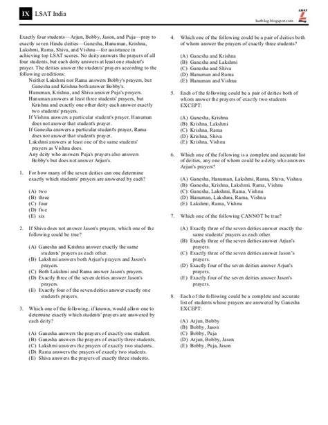 Lsat Logic Games Tips - IHSANPEDIA