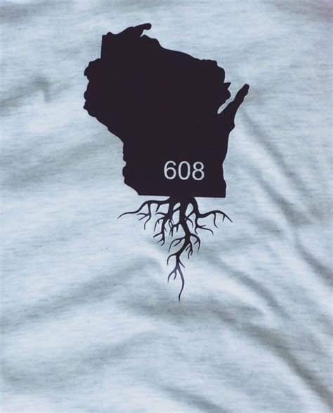 Wisconsin Roots 608 area Code I Can Do Any State and Area Code. - Etsy