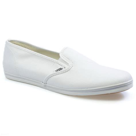 Vans Lo Pro Womens White Canvas Slip On Low Top Trainers Shoes Sizes 3-9 | eBay