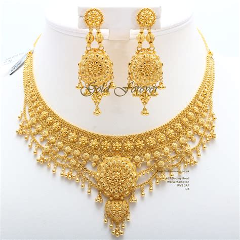 22 Carat Indian Gold Necklace Set 56.6 Grams code:NS1016 | Gold Forever