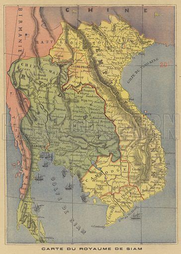 Map of the Kingdom of Siam stock image | Look and Learn