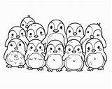 Cute Penguin Family Coloring Page Free Pages Online sketch template