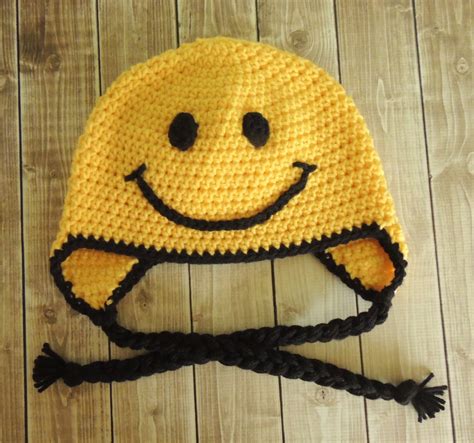 Smiley Face Crochet Hat