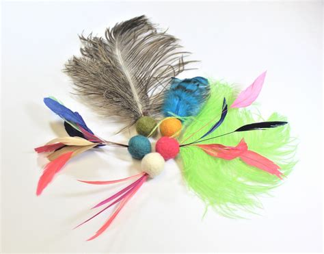 Feather Cat Toys / Assorted Cat Toys/ Cat Toy / Catnip Infused - Etsy