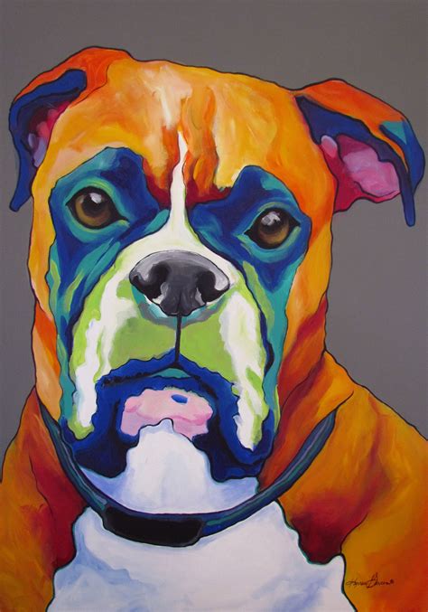 Hank, Boxer Pop Art Style Custom Pet Portrait | Dog painting pop art ...