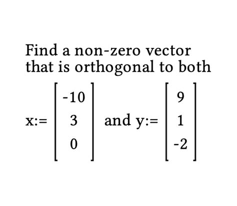 Orthogonal Vectors Example 2