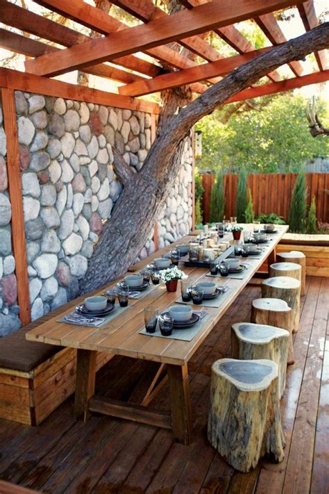 Rustic garden furniture for charm and a natural look | My desired home