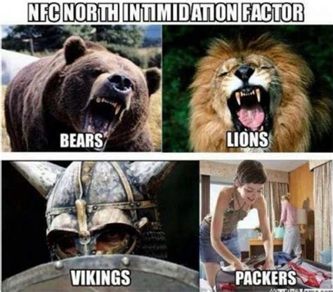 NFL memes: NFC North Intimidation Factor Packers Memes, Funny Football ...