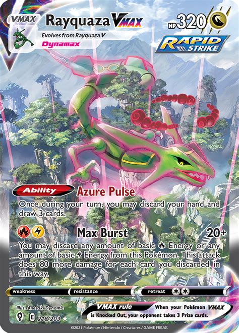 Rayquaza VMAX Evolving Skies Pokemon Card | Pikawiz