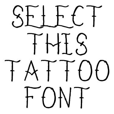 Traditional Old School Tattoo Font Generator