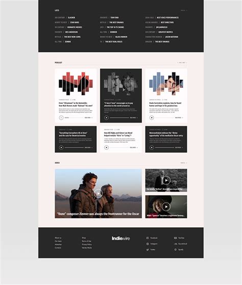 IndieWire • news website on Behance