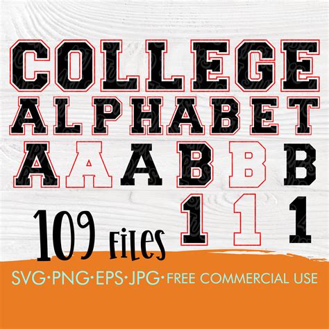 Varsity Font SVG College Font Svg Varsity Alphabet Svg | Etsy