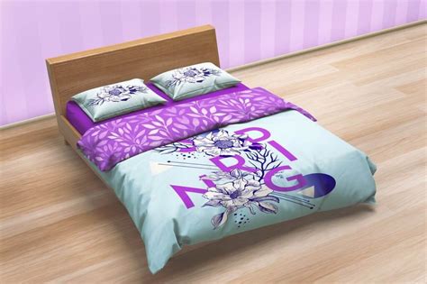 18+ Beautiful Bed Mockup PSD Templates - Mockup Den