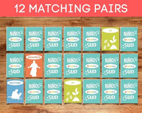 Printable LDS Memory Matching Game for Primary Kids//sud Juego De ...