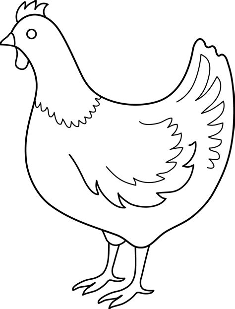 Chicken Drawing Outline at GetDrawings | Free download