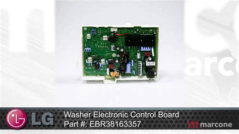 LG Washer Electronic Control Board Part #: EBR38163357 - YouTube