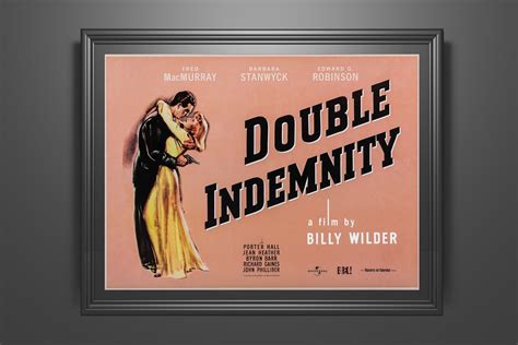 Double Indemnity Poster Wall Art Print Film Noir Movie | Etsy