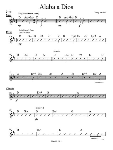 Alaba A Dios Danny Berrios | PDF | Musical Forms | Popular Music