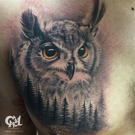 Realistic Owl Tattoo by Capone : Tattoos