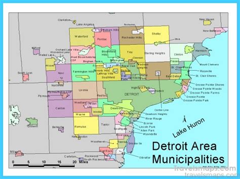 Map of Detroit Michigan - TravelsMaps.Com