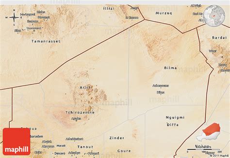 Satellite 3D Map of Agadez