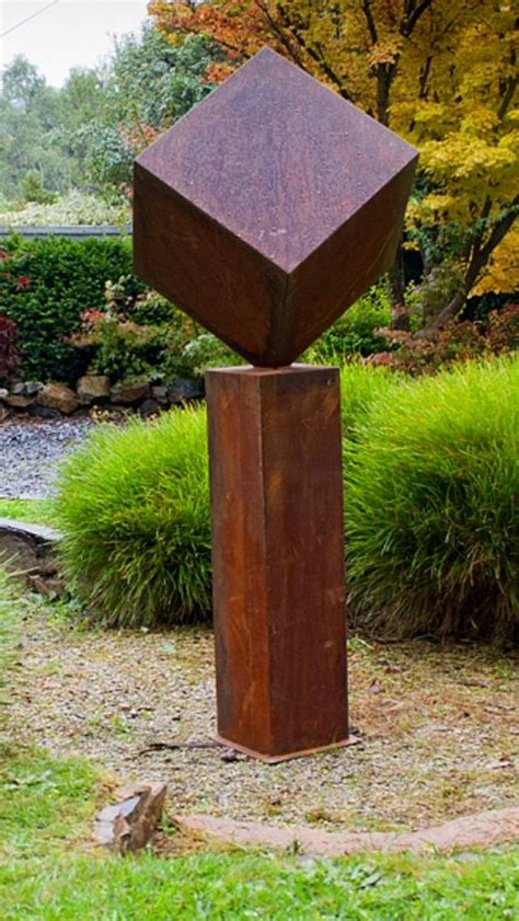 Cube sculpture rustic | Metal sculpture, Sculpture, Rustic