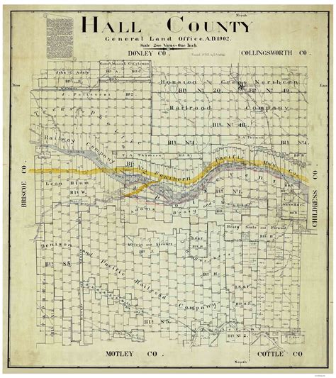 Hall County Texas 1902 - Old Map Reprint - OLD MAPS