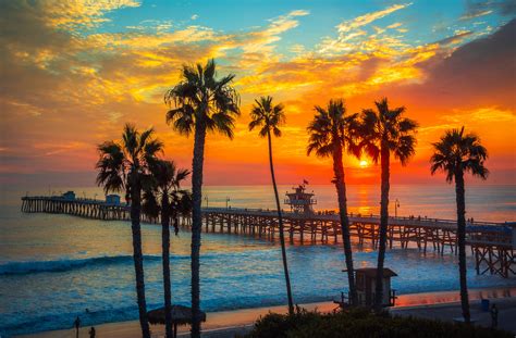 San Clemente Pier Sunset Fine Art Landscape Nature Photography! Fine Art Beach Seascape Ocean ...