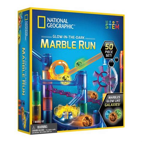 National Geographic - Glow-In-The-Dark Marble Run (50 piece set ...