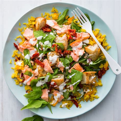 Flaked Salmon Salad with Baked Rice - Nadia Lim