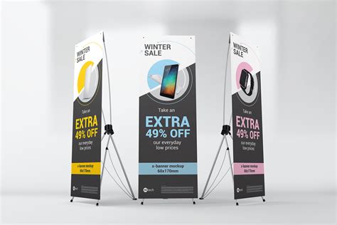 X-Stand Banner Mockups