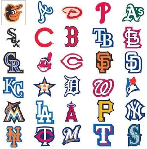 30 MLB Stickers Complete Set. All 30 Baseball Teams. Major | Etsy