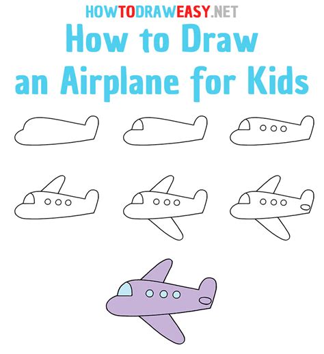 Steps To Draw An Airplane