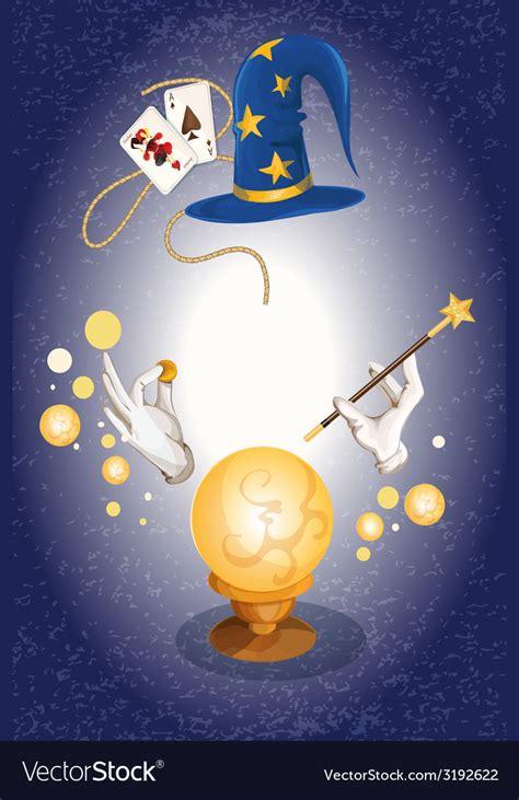 Magician colored background Royalty Free Vector Image