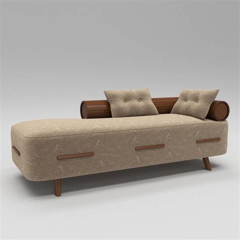 3D model Luxury divan sofa with wooden headrest | CGTrader