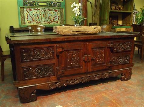 Carved Indonesian Buffet with Drawers from GadoGado.com. Indonesian ...