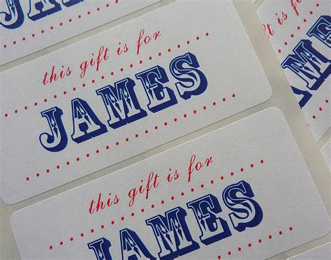 Set Of 28 Personalised Gift Stickers By Little Cherub Design | notonthehighstreet.com