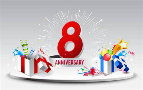 Best Happy Eighth Anniversary Illustrations, Royalty-Free Vector Graphics & Clip Art - iStock