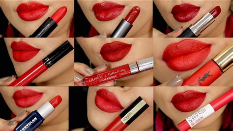 Valentines Red Lipstick Swatches | MAYBELLINE LOREAL COLOURPOP SEPHORA ...