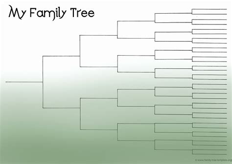 6 Generation Family Tree Template